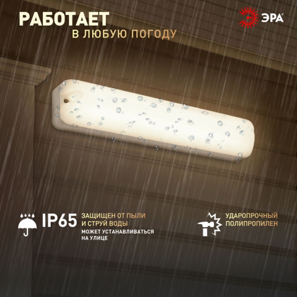 Светильник ЖКХ светодиодный ЭРА SPB-103-0-40K-012 12Вт 4000K 1150Лм IP65 350х75х50 | Светильники для ЖКХ IP65