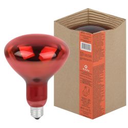 Инфракрасная лампа ЭРА ИКЗК 220-250 R127 для обогрева животных и освещения 250 Вт Е27 | Инфракрасные лампы