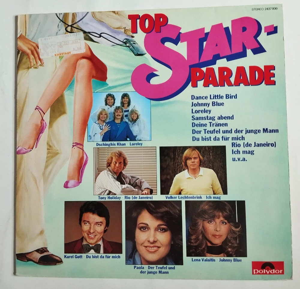 Винтажная виниловая пластинка LP Сборник Top Star Parade (Germany 1980)