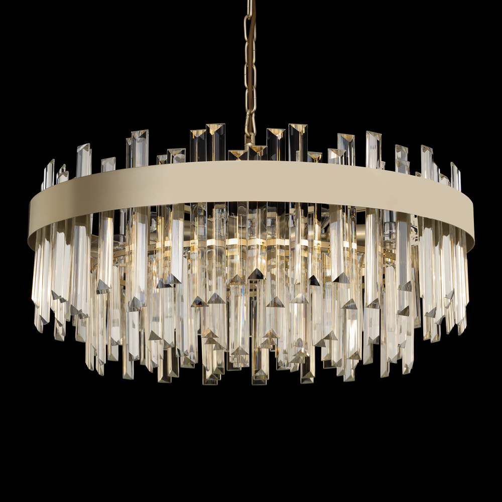 Citilux Лаура CL301282 Люстра хрустальная подвесная Шампань