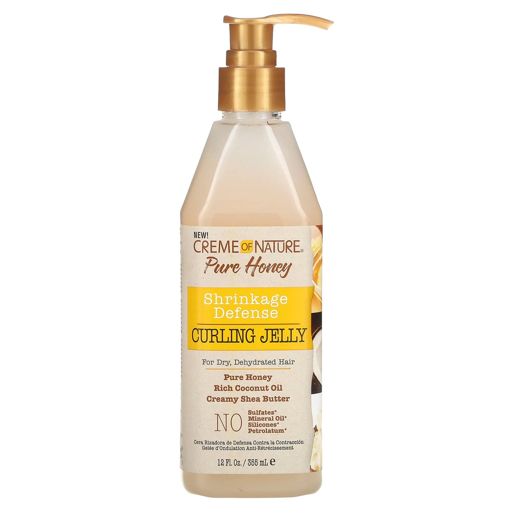 Creme Of Nature, Pure Honey, защита от усадки, желе для завивки волос, 355 мл (12 жидк. унц.)