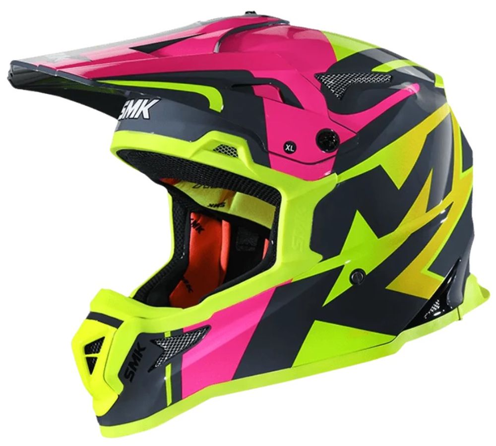 Шлем SMK ALLTERRA X-POWER, цвет желтый неон/серый/фуксия (XS)