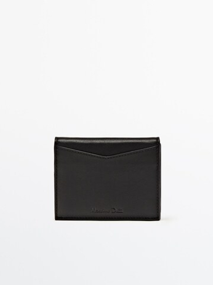Massimo Dutti Кожаный кошелек, черный