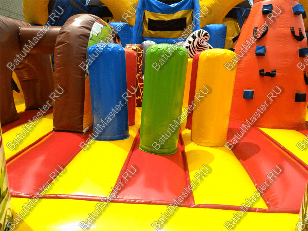 Коммерческий надувной батут "Слоник со скалодромом 2"