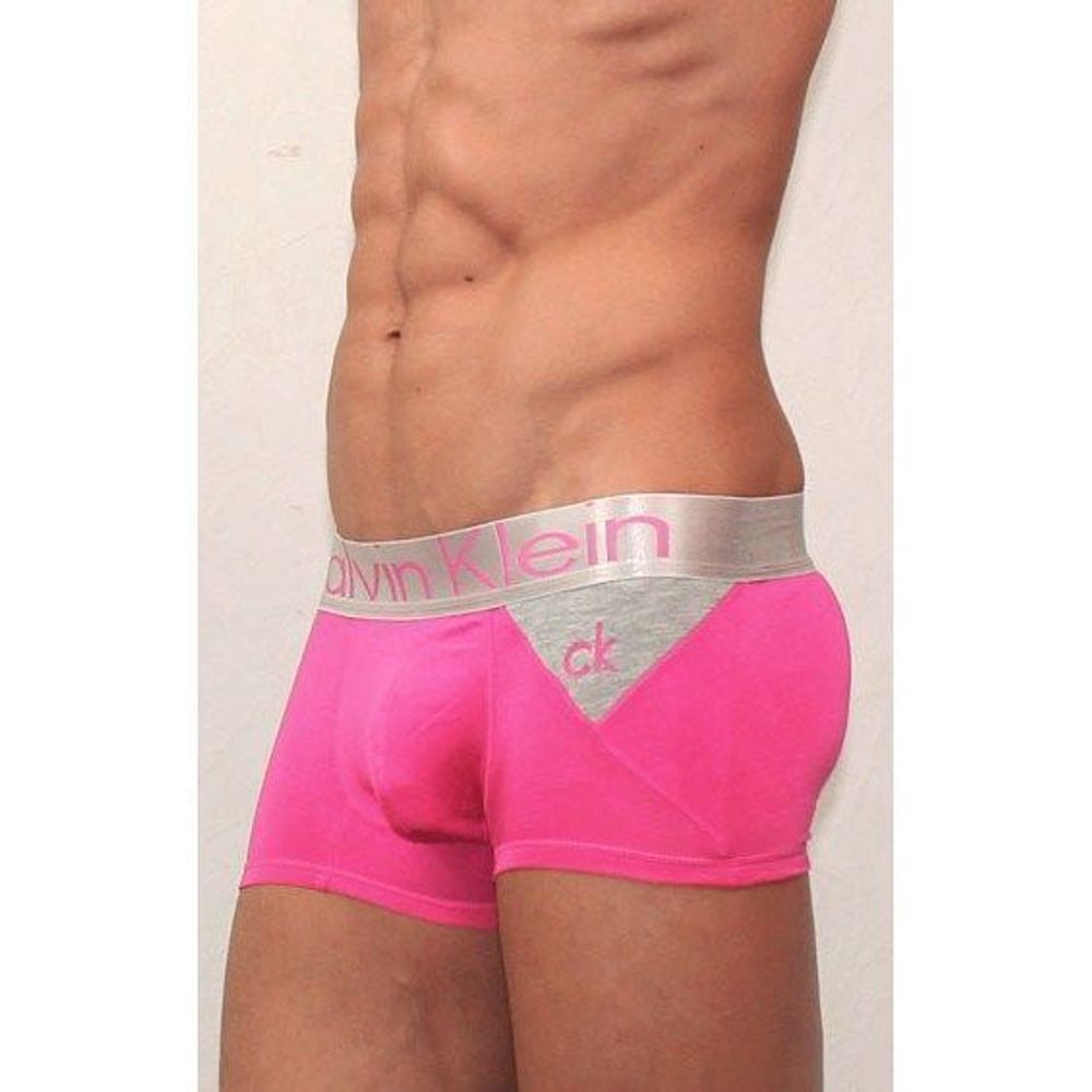 Мужские трусы боксеры Calvin Klein Boxer Steel Pink Grey