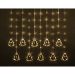 Гирлянда Бахрома "Звезды и Елки" 3*0,6м 38242