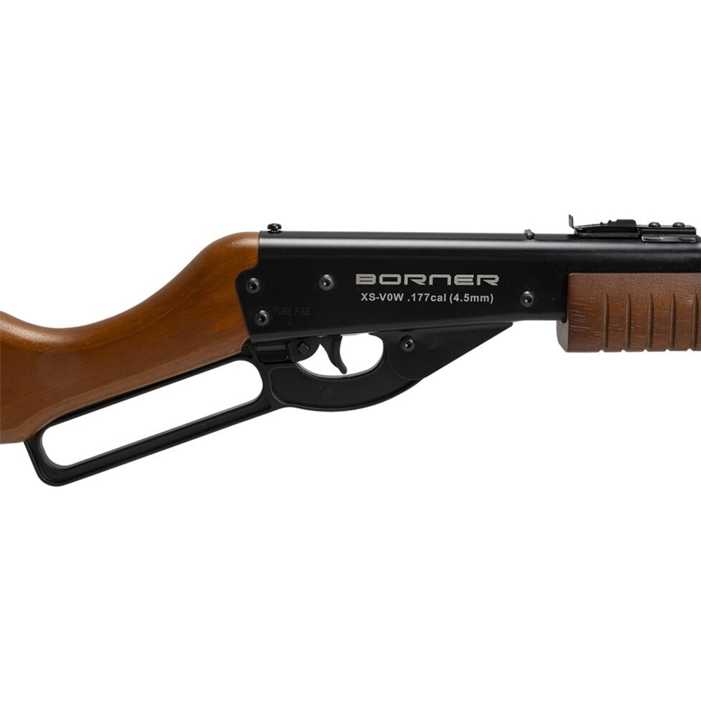 Винтовка пневматическая Borner Lever Action (скоба Генри, дерево, XS-V0W02) кал. 4.5 мм, 3 Дж.