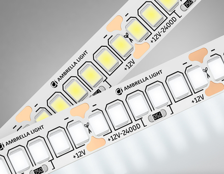 Ambrella Светодиодная лента Ambrella Light GS1502 2835 240Led /19.2W m/12V IP20 4500K 5m/кратность резки 25mm LED Strip 12V GS1502