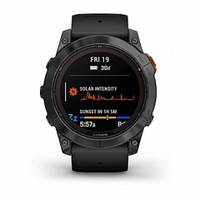 Смарт часы Garmin Fenix 7X Pro Solar Edition серый корпус c черным ремешком