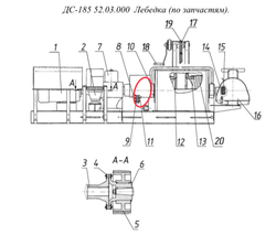 ДС-185 51.03.005 Полумуфта (на барабане)