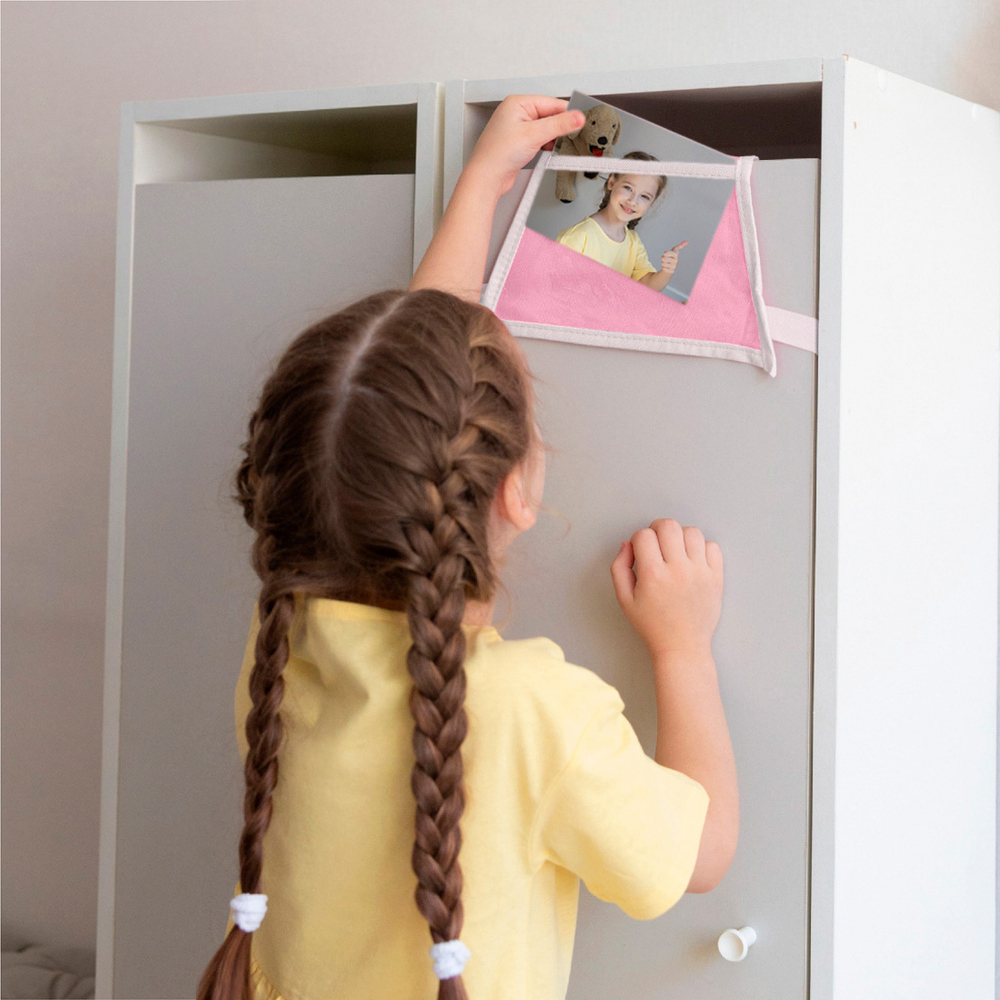 Кармашки для детского сада на резинке. Сердечки