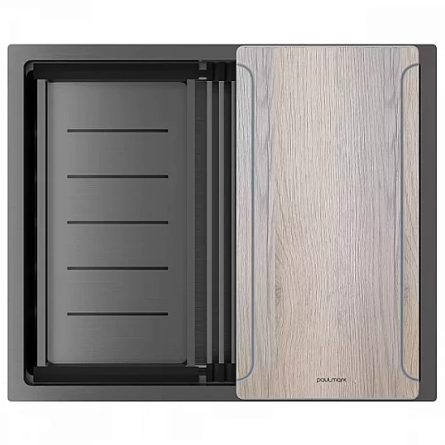 Кухонная мойка Paulmark NEXT-MULTI SINK 58 PM785845-GM вороненая сталь