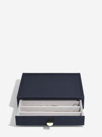 Органайзер для украшений и часов со стеклянной крышкой Stackers Classic Jewellery Box, 4 секции - White Pebble (White Pebble / серый / White Pebble / 500)