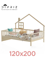 Кровать-домик 120х200 Локи из массива сосны