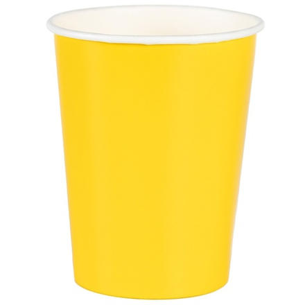 Стакан желтый 250мл 6шт