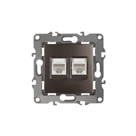 Розетка компьютерная 2-м Эра12 RJ45 12-3108-13 бронз. Эра Б0019355
