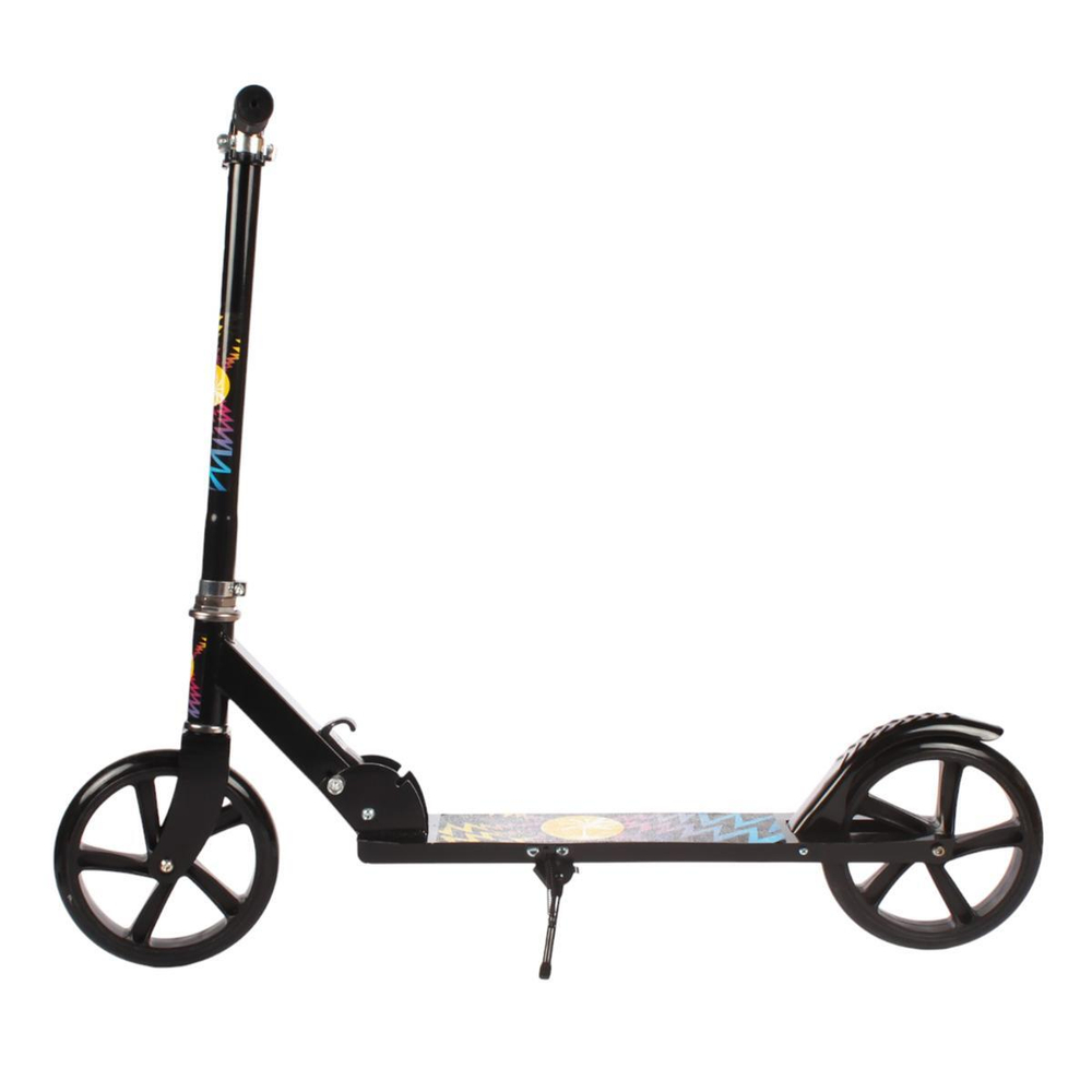 Самокат 2х-колес металл,р-р колеса PU 200мм, диски пластик, ручка металл,регулир.по высоте, складной