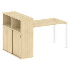 Метал Систем Куатро Стол письменный с шкафом-купе на П-образном м/к 40БП.РС-СШК-3.3 Т