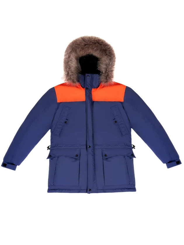 Куртка утепленная на пуху с мехом