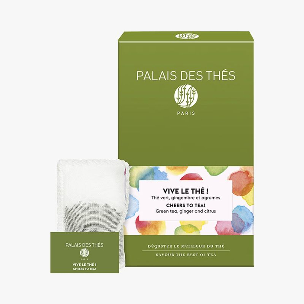 Ароматизированный зеленый чай Palais des Thes Vive le The! 3x20 шифоновых пакетиков
