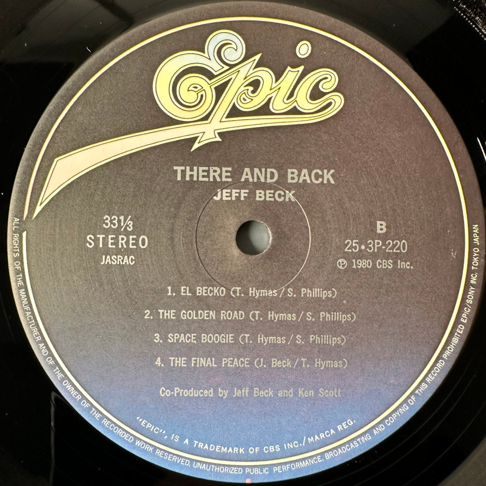 Jeff Beck ‎– There and Back (Япония 1980г.)