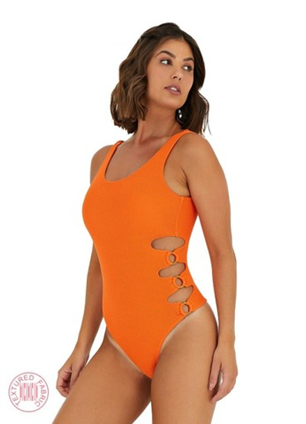 Купальник слитный "Геликония", оранж