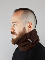 Бафф тёмно-коричневый флис