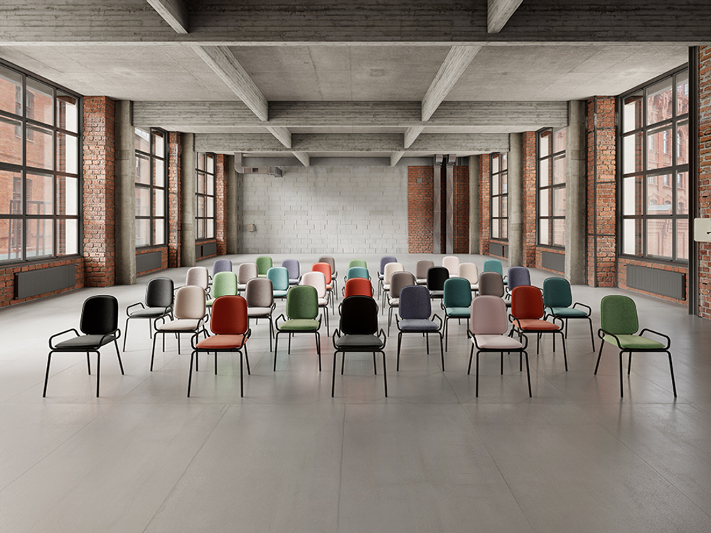 Стул LATITUDE Ror, Double Frame, рогожка, черный /серый