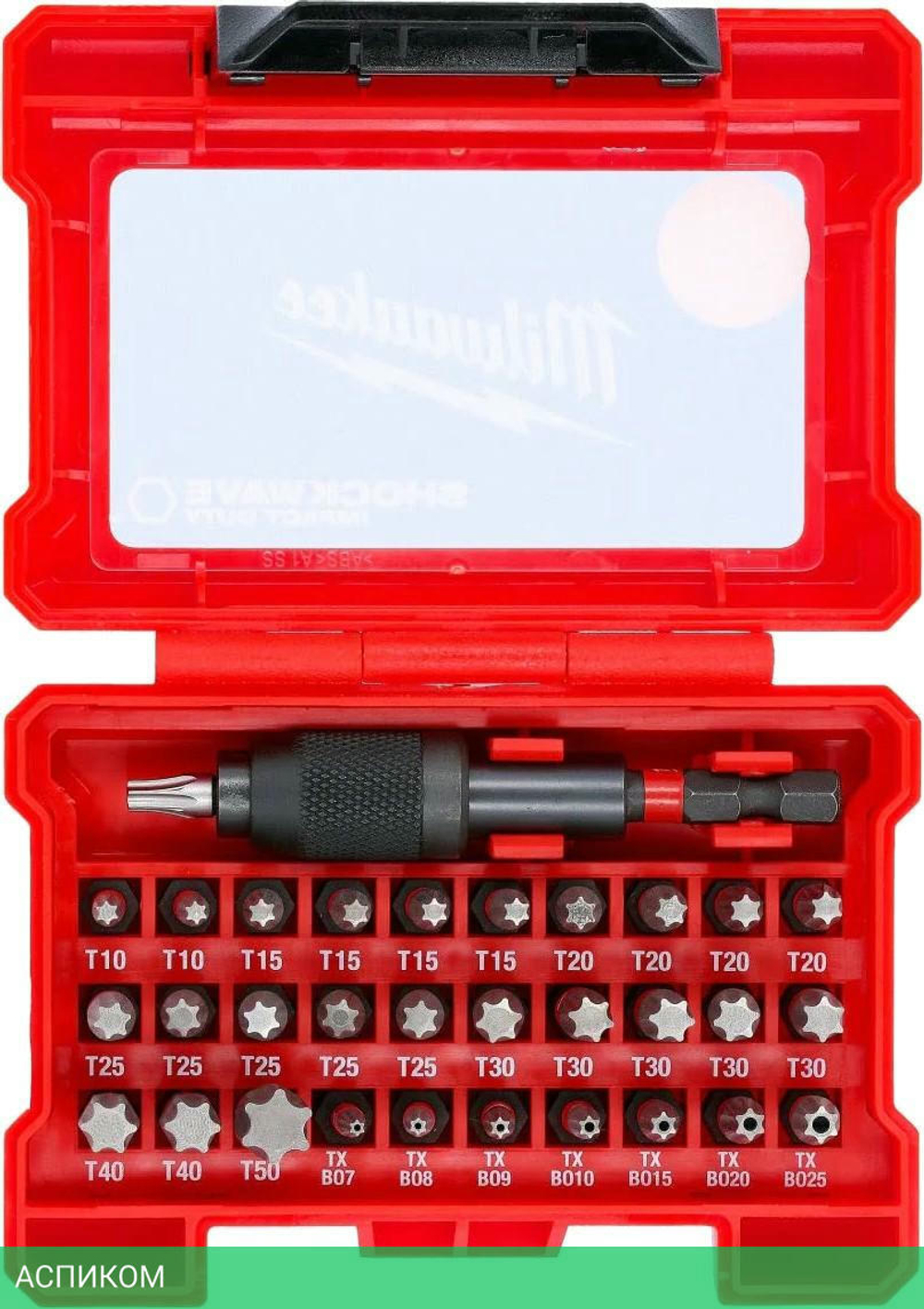 Набор бит Milwaukee Shockwave 32шт в пластиковом кейсе (4932471586)