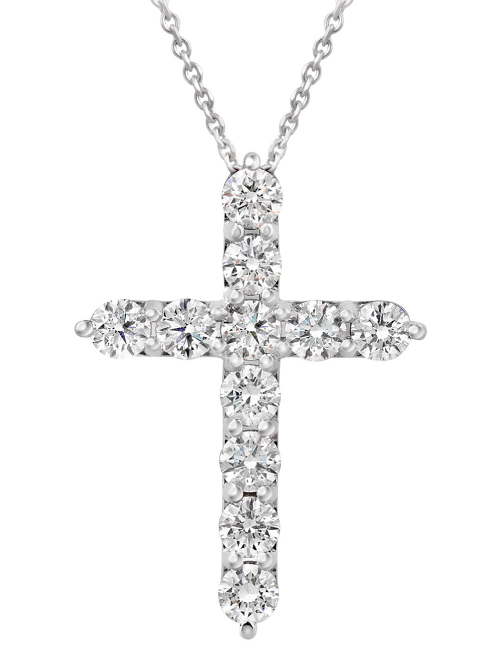 Колье-крест с бриллиантами массой 1.5ct