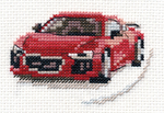 "Красный спорткар"-0-157  вышивка