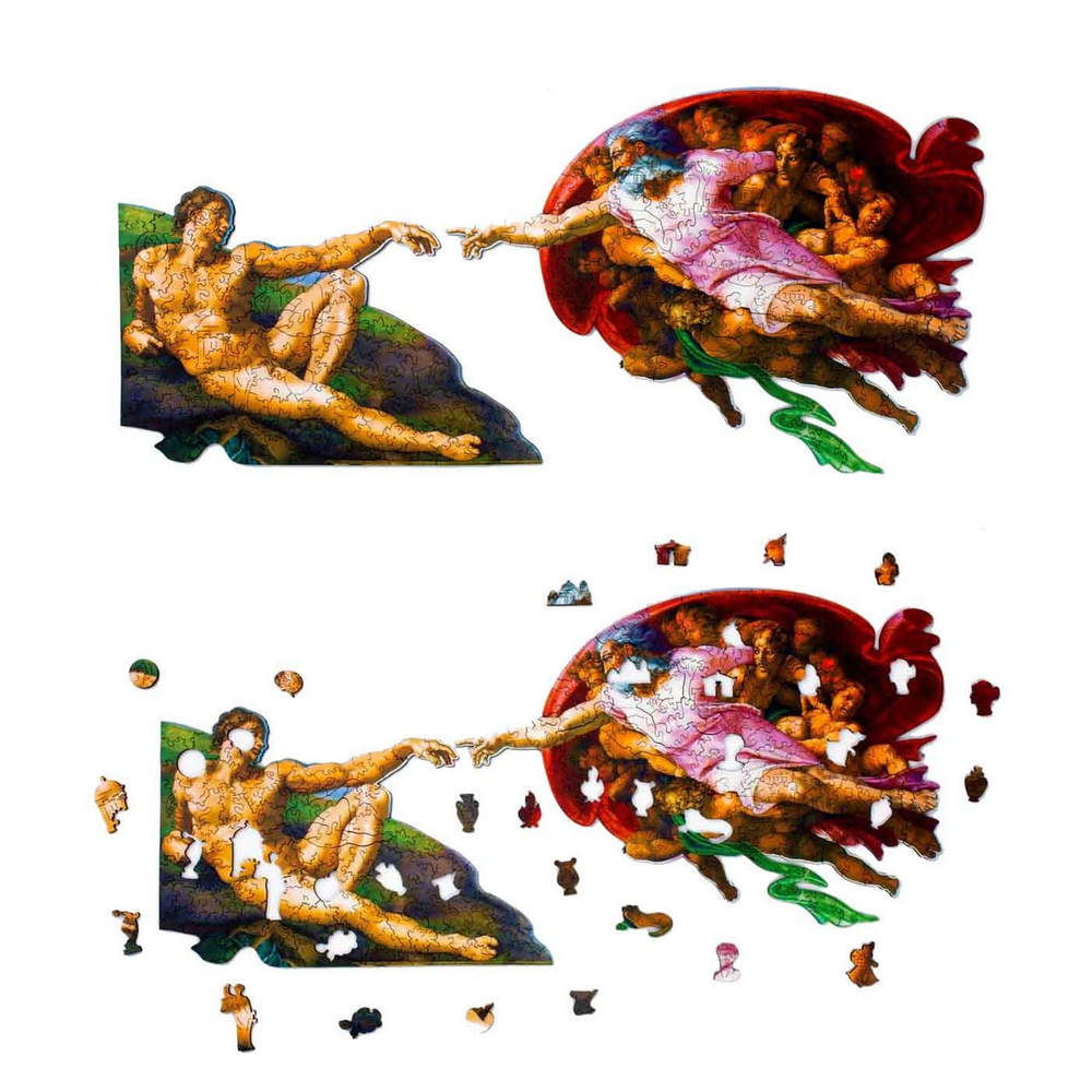 Деревянный пазл "Сотворение Адама" (L/275 деталей) (Woodzle)