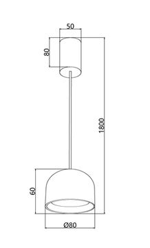 Подвес 8W 4000K 4510-1P черный Astern Favourite