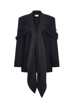 Жакет с шарфом ((Простые истины)), черный