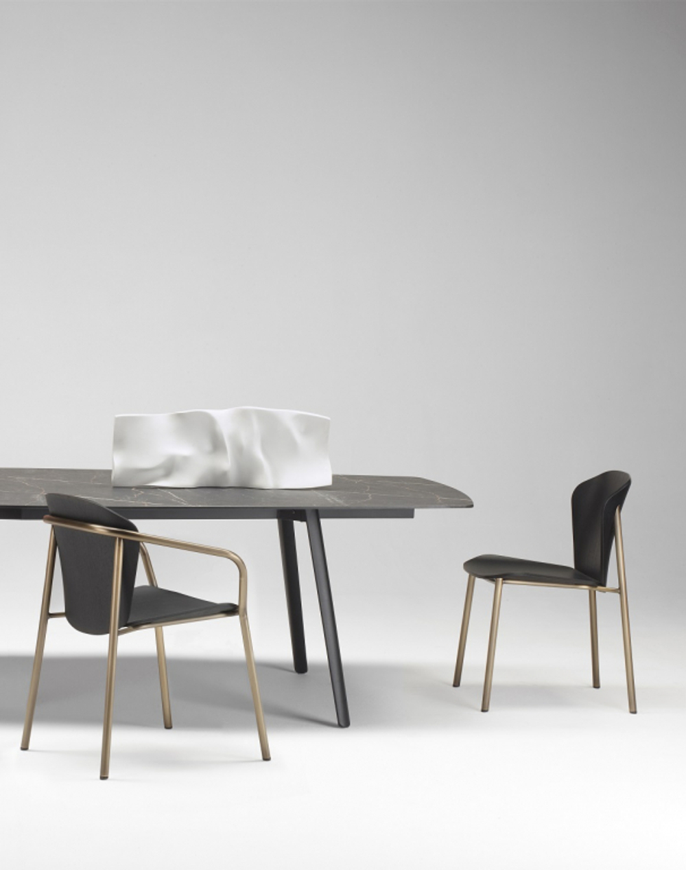 Стол ламинированный Scab Design Squid, черный, черный мрамор Сахара