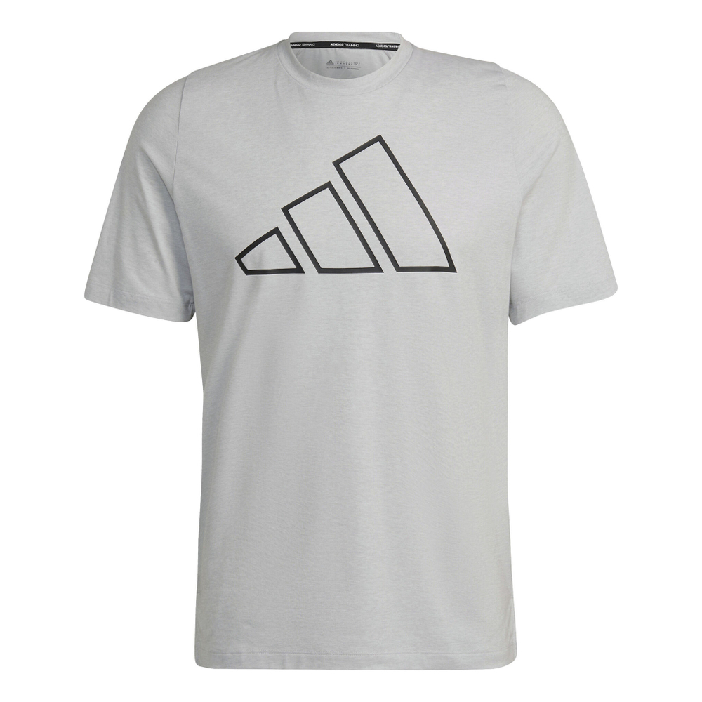 Мужское теннисное поло adidas Icons 3 BAR T-Shirt Men - Grey