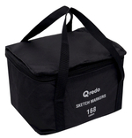 Маркеры для скетчинга Qredo Black, 168 штук, двусторонние, с раскраской 10 листов, в текстильной сумке