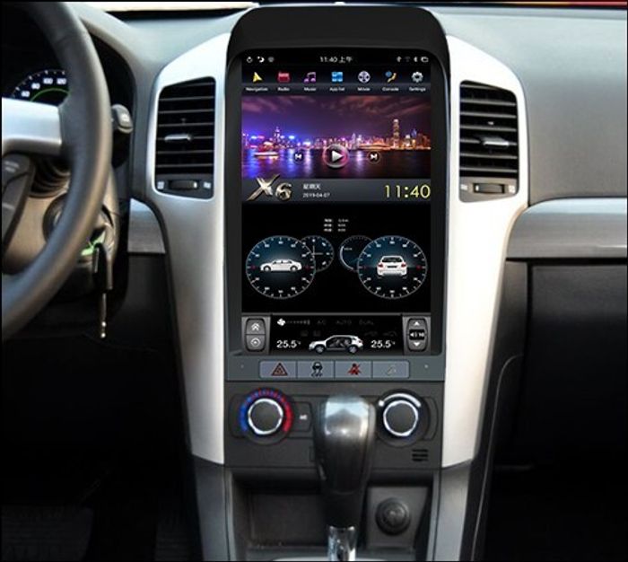 Магнитола для Chevrolet Captiva 2006-2011 - Kuberg ZF-1812-Q6 вертикальный экран в стиле "Тесла" на Android 11, CarPlay, 4G SIM-слот
