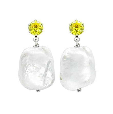 ZNOY Серьги PEARL & CITRON