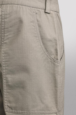 ZARA БРЮКИ TAPERED FIT ДЛЯ СКАЛОЛАЗАНИЯ, ЦВЕТ СЛОНОВОЙ КОСТИ