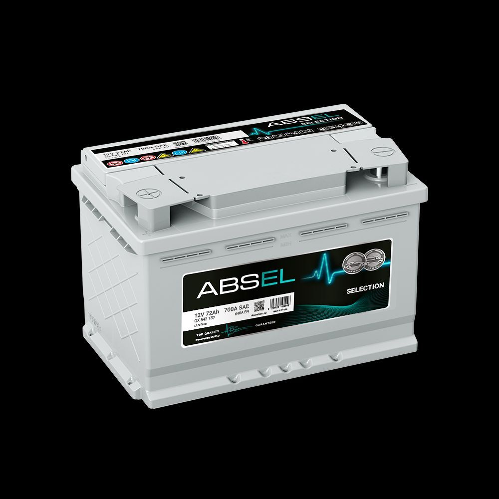 Аккумулятор 6СТ-72 А.ч., п.п., L+, ABSEL SELECTION