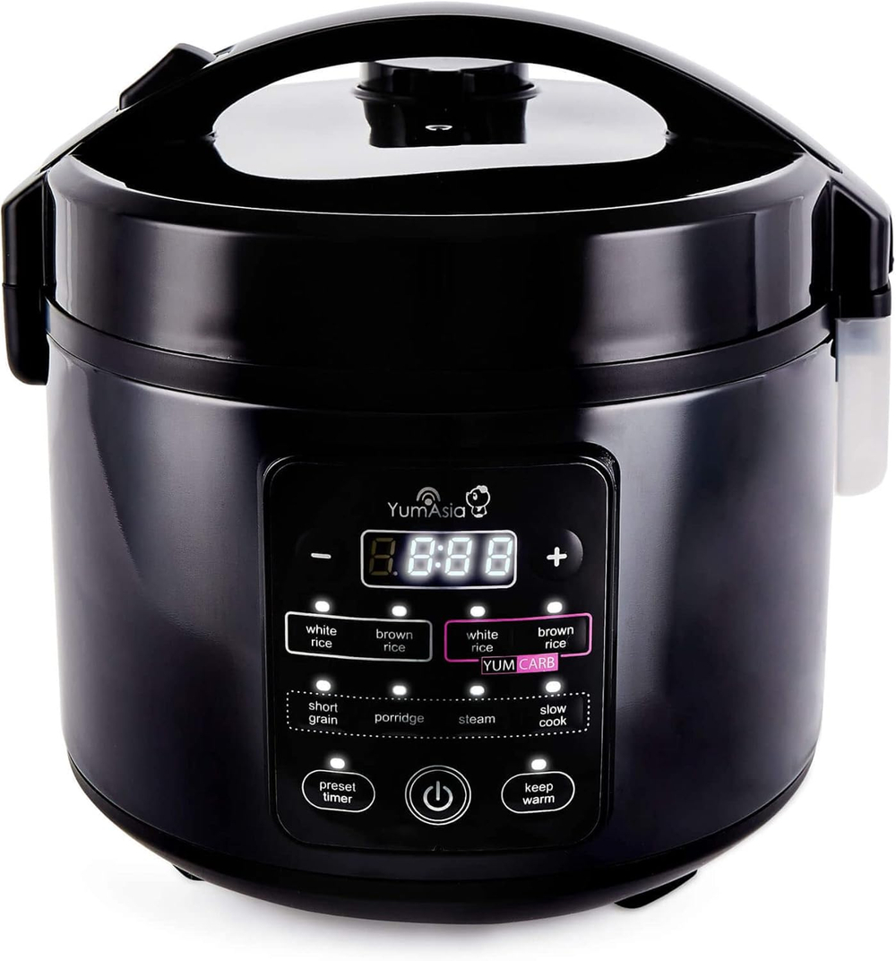 Yum Asia Рисоварка Kumo YumCarb Rice Cooker, 5,5 чашек, 1 л (Dark Stainless Steel)