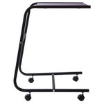 Стол BRABIX "Smart CD-012", 500х580х750 мм, ЛОФТ, на колесах, металл/ЛДСП ясень, каркас черный, 641881