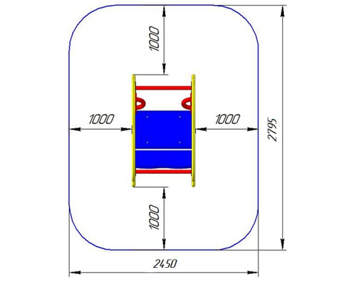 Качалка на одинарной пружине Золотая рыбка КБ-25.1Х