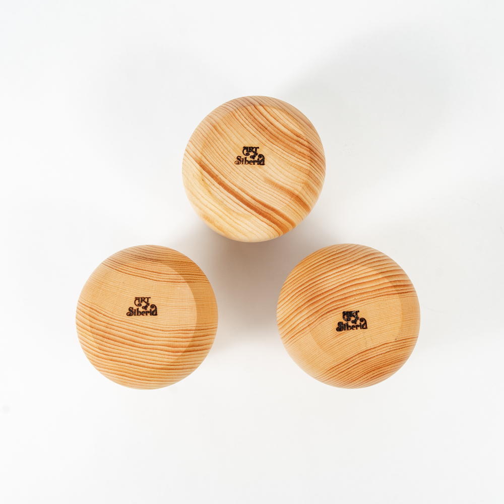 Набор деревянных стаканов из древесины кедра для напитков 3 шт. NC36
