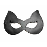 Двусторонняя красно-черная маска с ушками из эко-кожи БДСМ Арсенал 50004