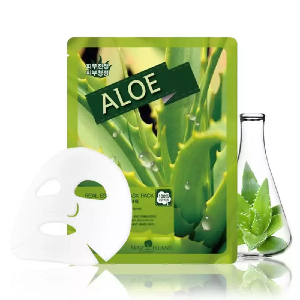 May Island Маска для лица тканевая с Алоэ - Real essence mask pack, 25мл