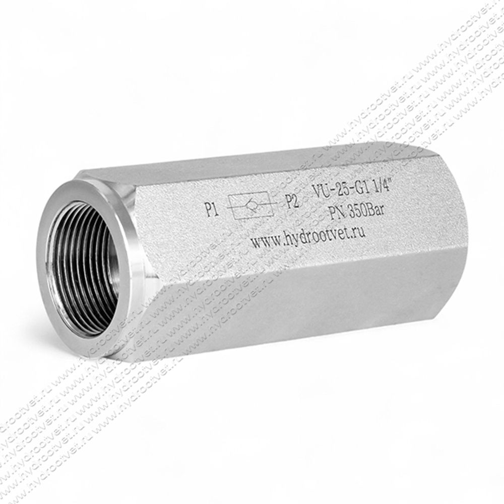 VU-25-G11/4 - Обратный клапан на высокое давление, резьба G1"1/4 VU-25-G11/4 - Обратный клапан на высокое давление, резьба G1"1/4