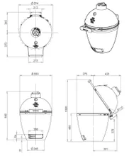 Керамический гриль Big Green Egg L Large (Большой), 46 см, на модульной подставке