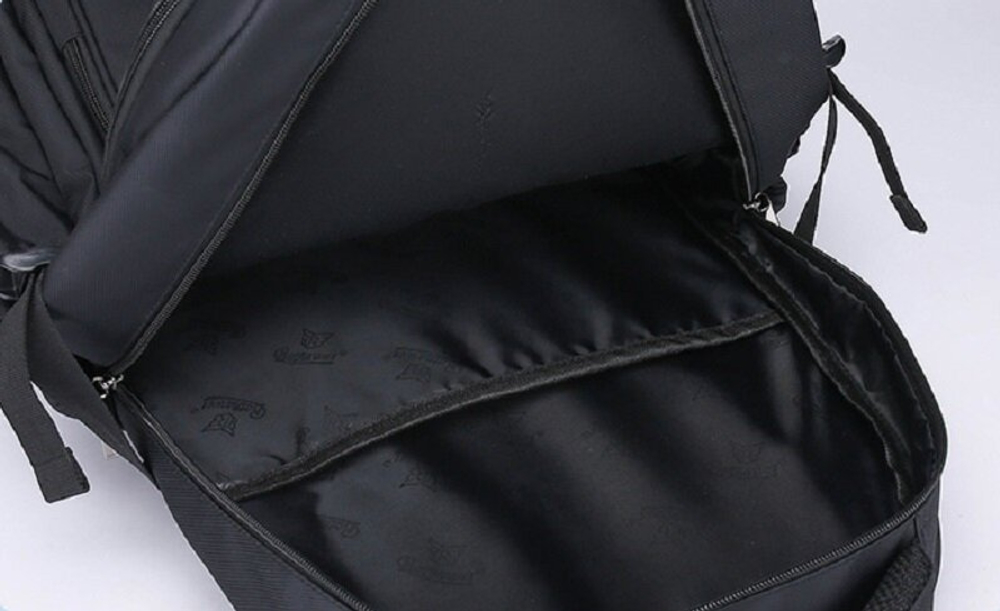 Рюкзак мужской городской повседневный пикник для отдыха, черный / серый